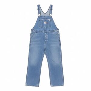 Carhartt Women's Denim Bib Overalls Size XL Short 16/18 WR008 FBI NWT Unlined